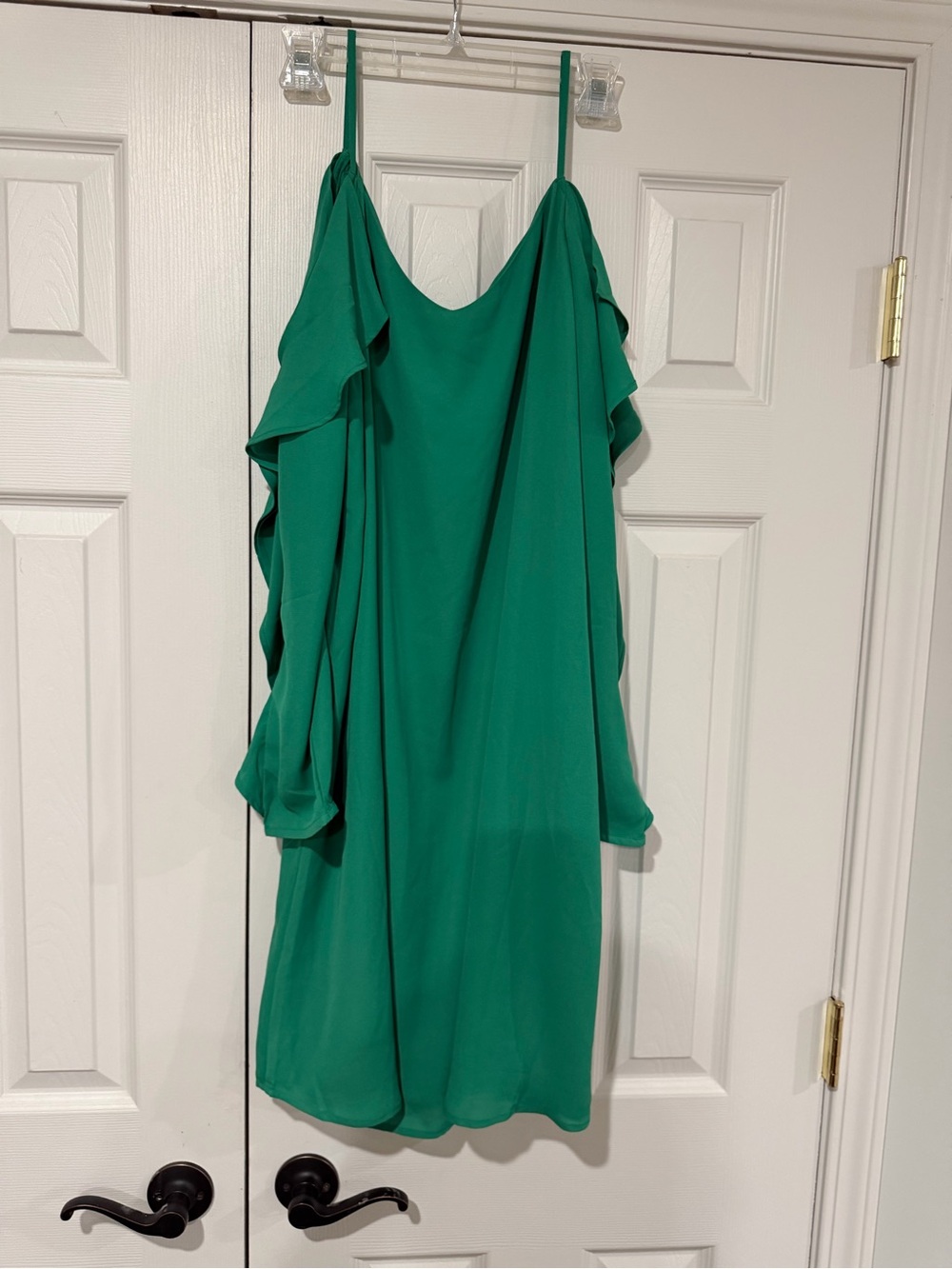 Green Off-Shoulder Ruffle Dress - Elegant Women's Summer Dress